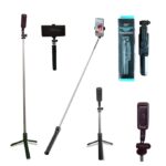 Q07 Bluetooth Integrated Selfie Stick, Foldable, Black