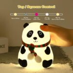 Panda Lamp for Kids, Panda Nursery Soft Silicon Lights with Battery, 7 Color Table Lamp,Room Decor - Image 4