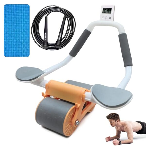 Automatic Rebound Ab Roller Wheel With Elbow Support And Timer