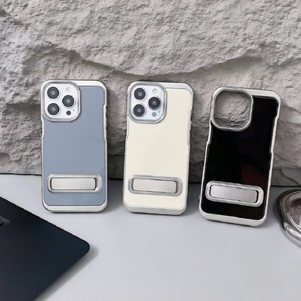 Electroplated Metal Kickstand TPU (Soft) Phone Case