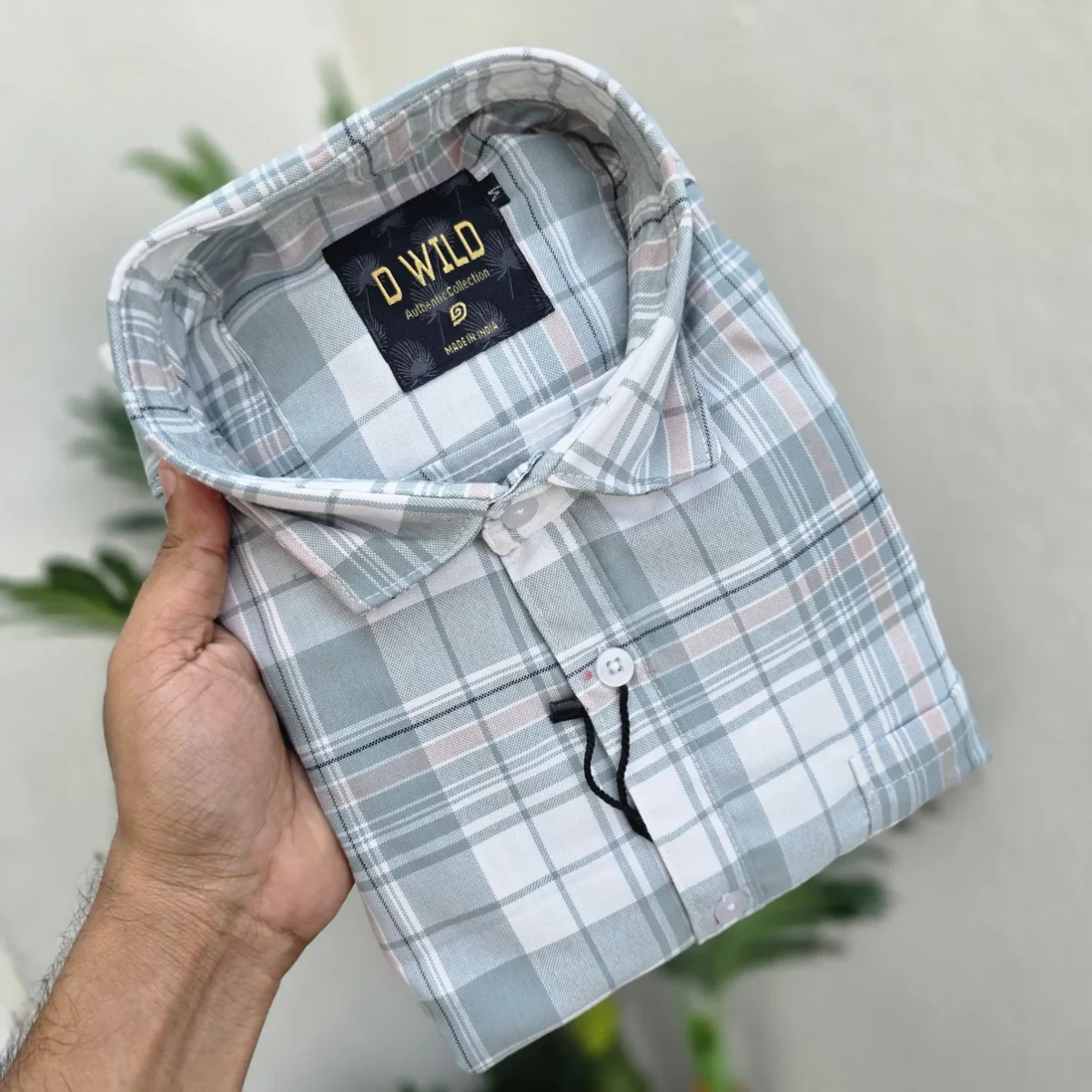 Oxford cloth checked Shirts - green - Image 1