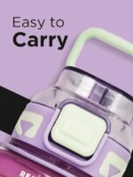 SAGEWARE 1 L Capacity Belt Straw Transparent Motivational Water Bottles - Image 5