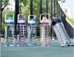 2 Litre Water Bottle with Motivational Time Marker, Straw & Handle -Leakproof, Durable, Non-Toxic, BPA-Free for Office