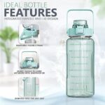 2 Litre Water Bottle with Motivational Time Marker, Straw & Handle -Leakproof, Durable, Non-Toxic, BPA-Free for Office - Image 4