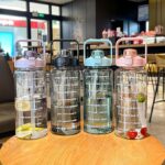2 Litre Water Bottle with Motivational Time Marker, Straw & Handle -Leakproof, Durable, Non-Toxic, BPA-Free for Office - Image 2
